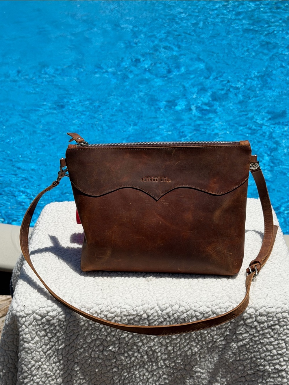 Handcrafted Classic Brown Leather Crossbody Bag - Women's Shoulder Purse